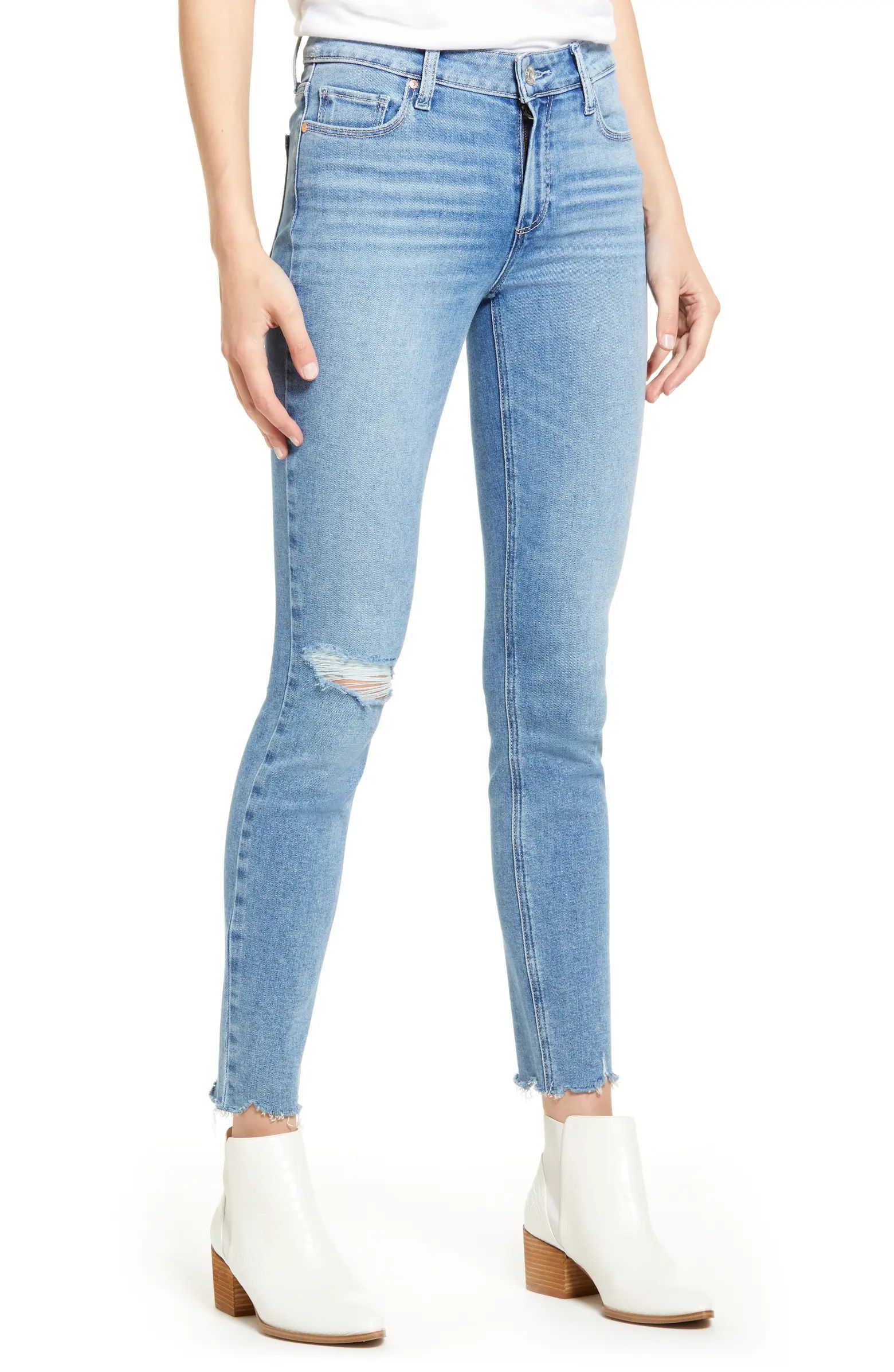 Verdugo Ripped Raw Hem Skinny Jeans | Nordstrom