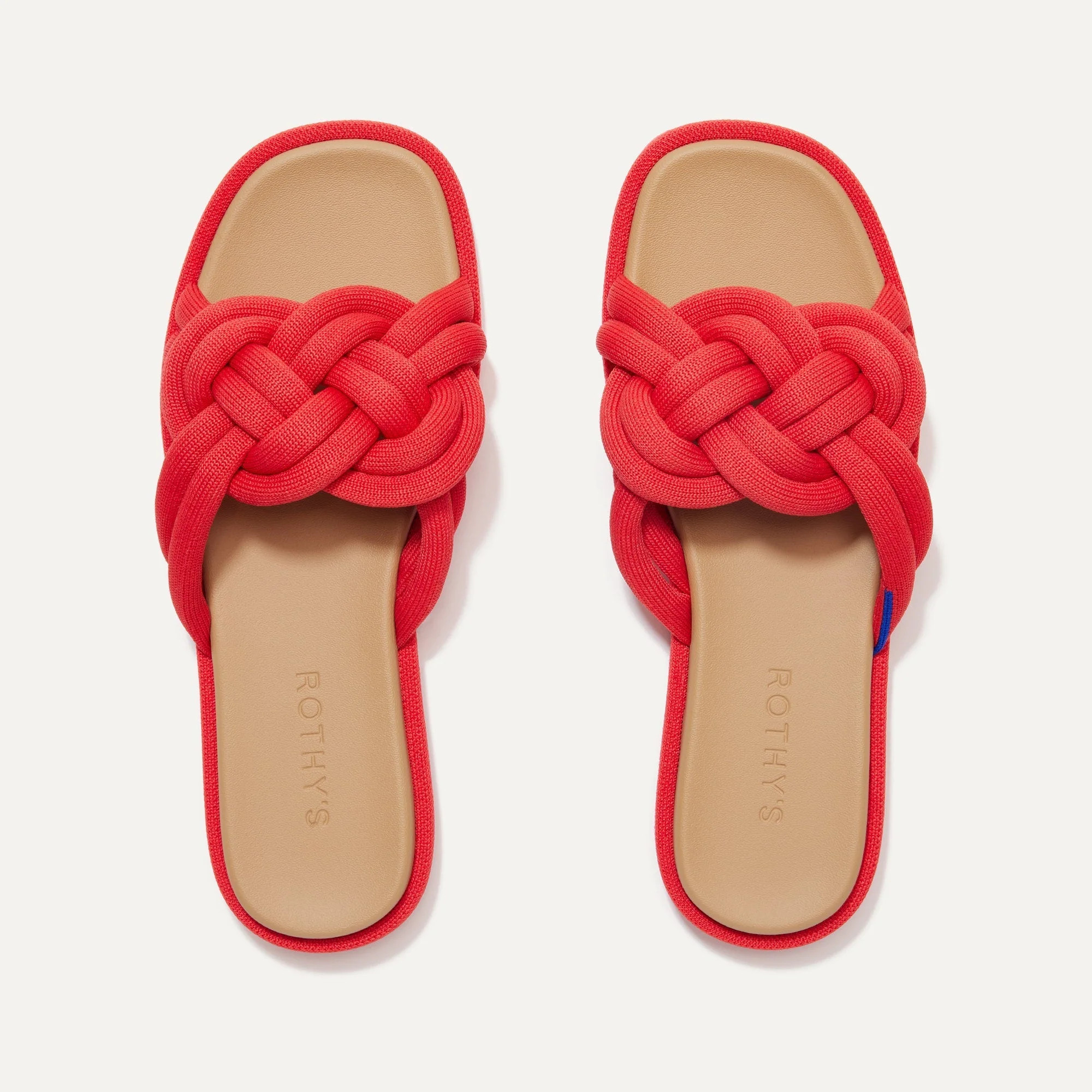 Women's Flat Slide Sandals in Red Hot | Rothy's