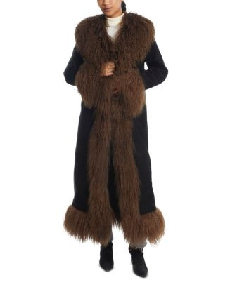 Susanna Chow Dorothy Suede & Shearling Trim Maxi Coat  | Bloomingdale's Women Coats & Jackets Sue... | Bloomingdale's (US)