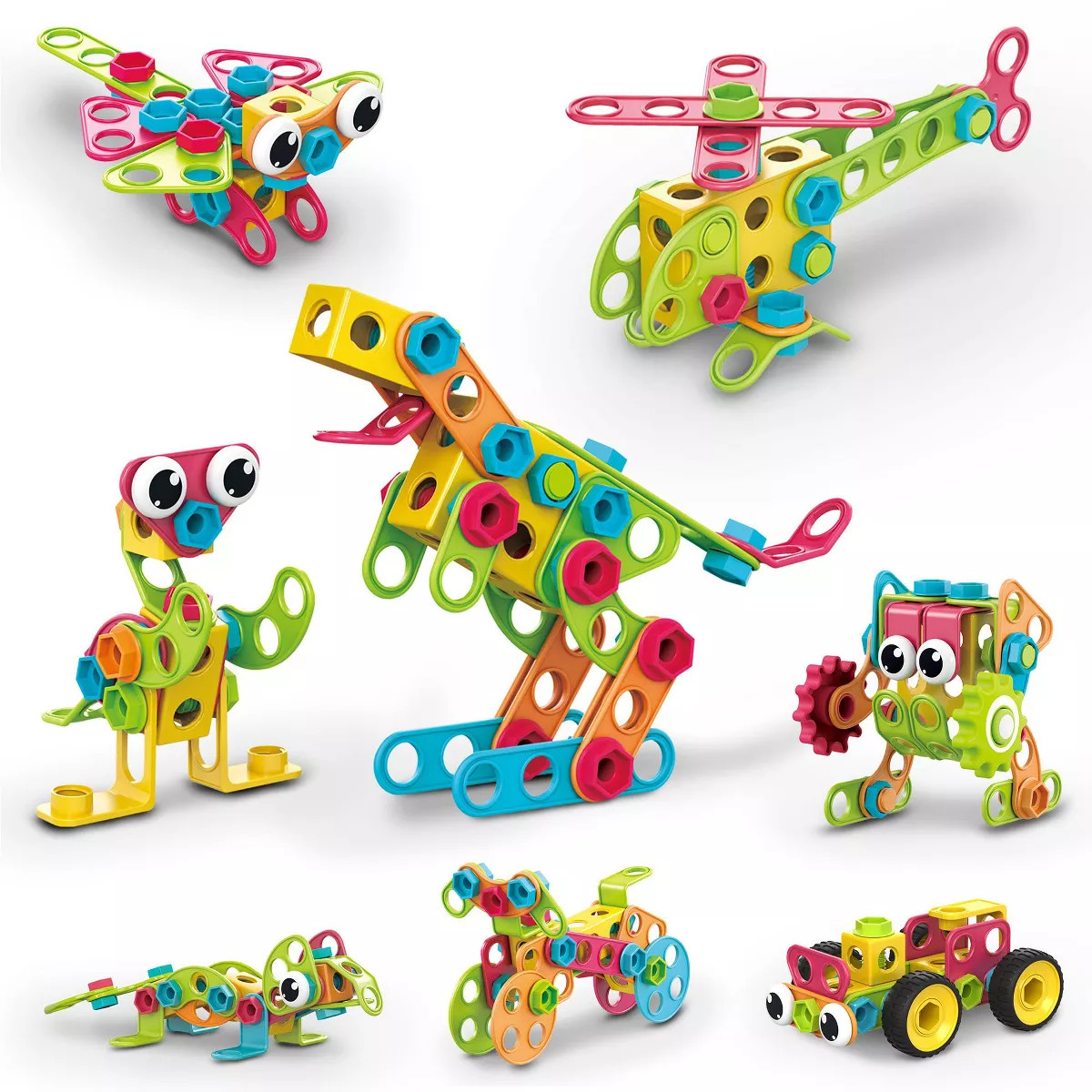 PICASSO-TILES 250PCS STEM Building Block Construction Kit – Engineering Toy with IdeaBook, Powe... | Target