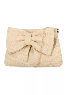 Vivienne - Straw Bow Clutch | Belk