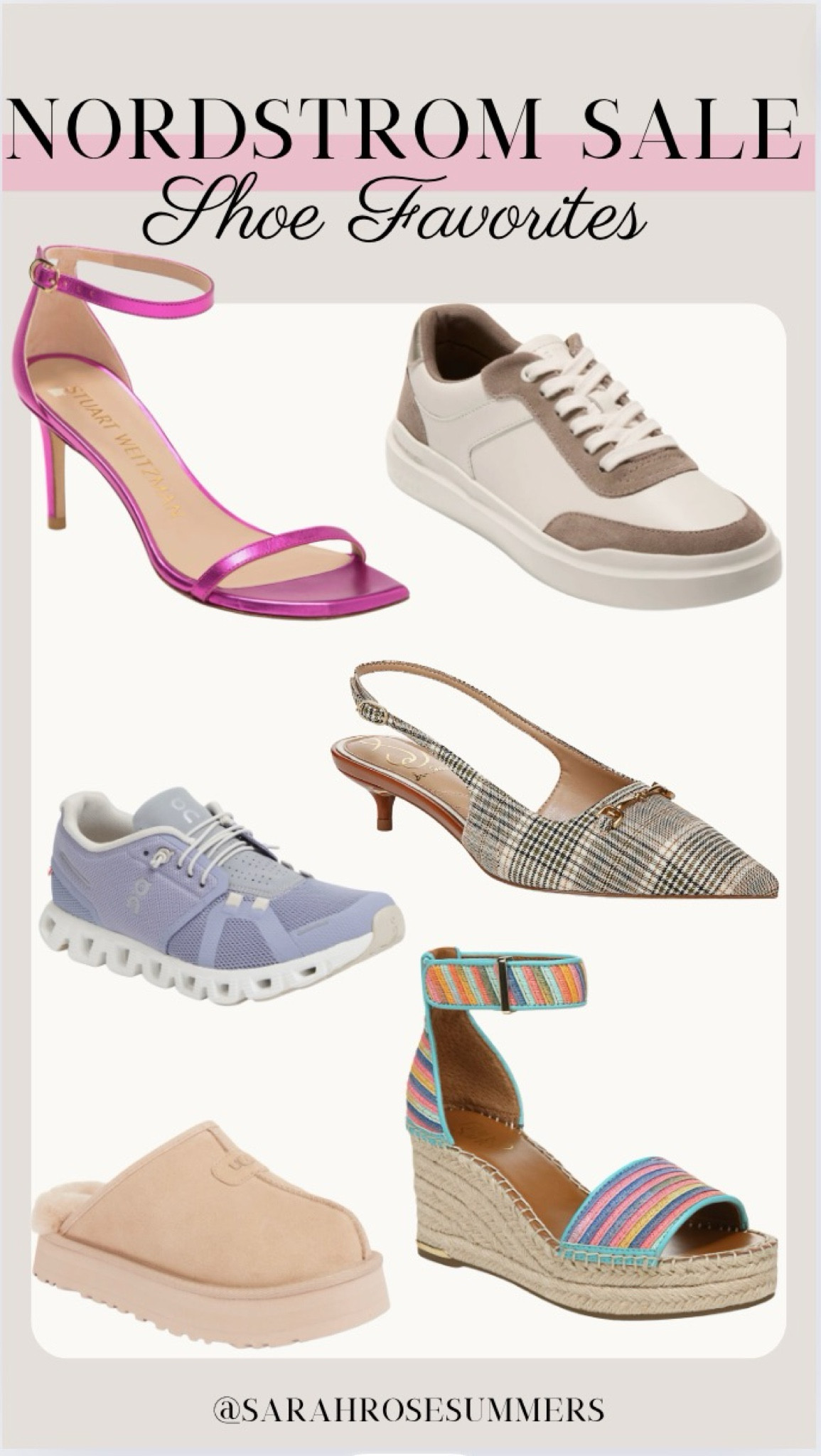 Nordstrom Anniversary Sale! Shoe favorites on sale! Stuart Weitzman Nudistcurve 75 Sandal. Franco Sarto Ankle Strap Platform Wedge Sandal. Cloud 5 Running Shoe. Sam Edelman Kitten Heel Pointed Toe Shoe. Ugg Slide Slipper. Cole Haan Sneaker. 

#LTKSaleAlert #LTKxNSale #LTKShoeCrush