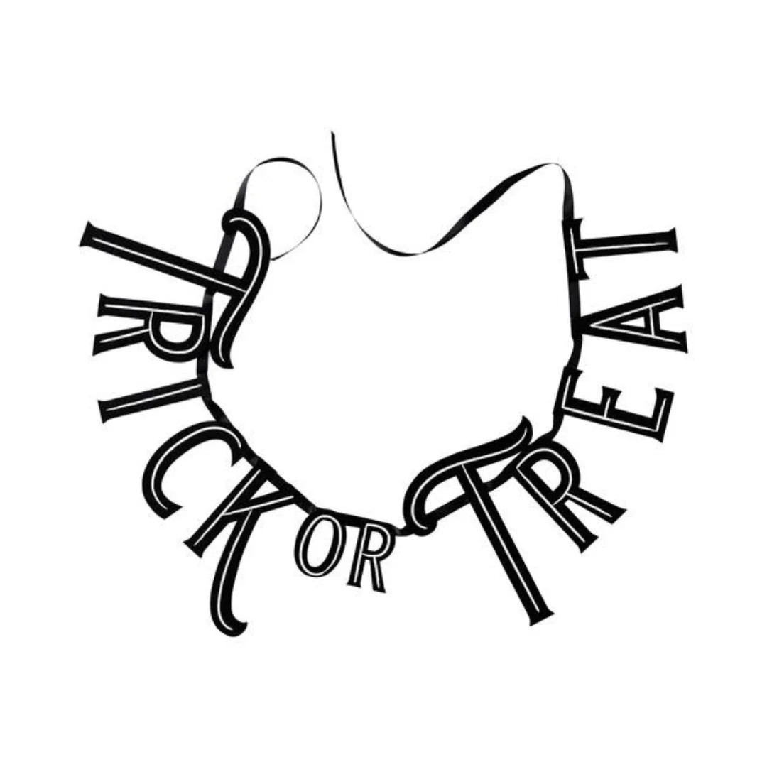 'Trick or Treat' Felt Banner | Pink Antlers