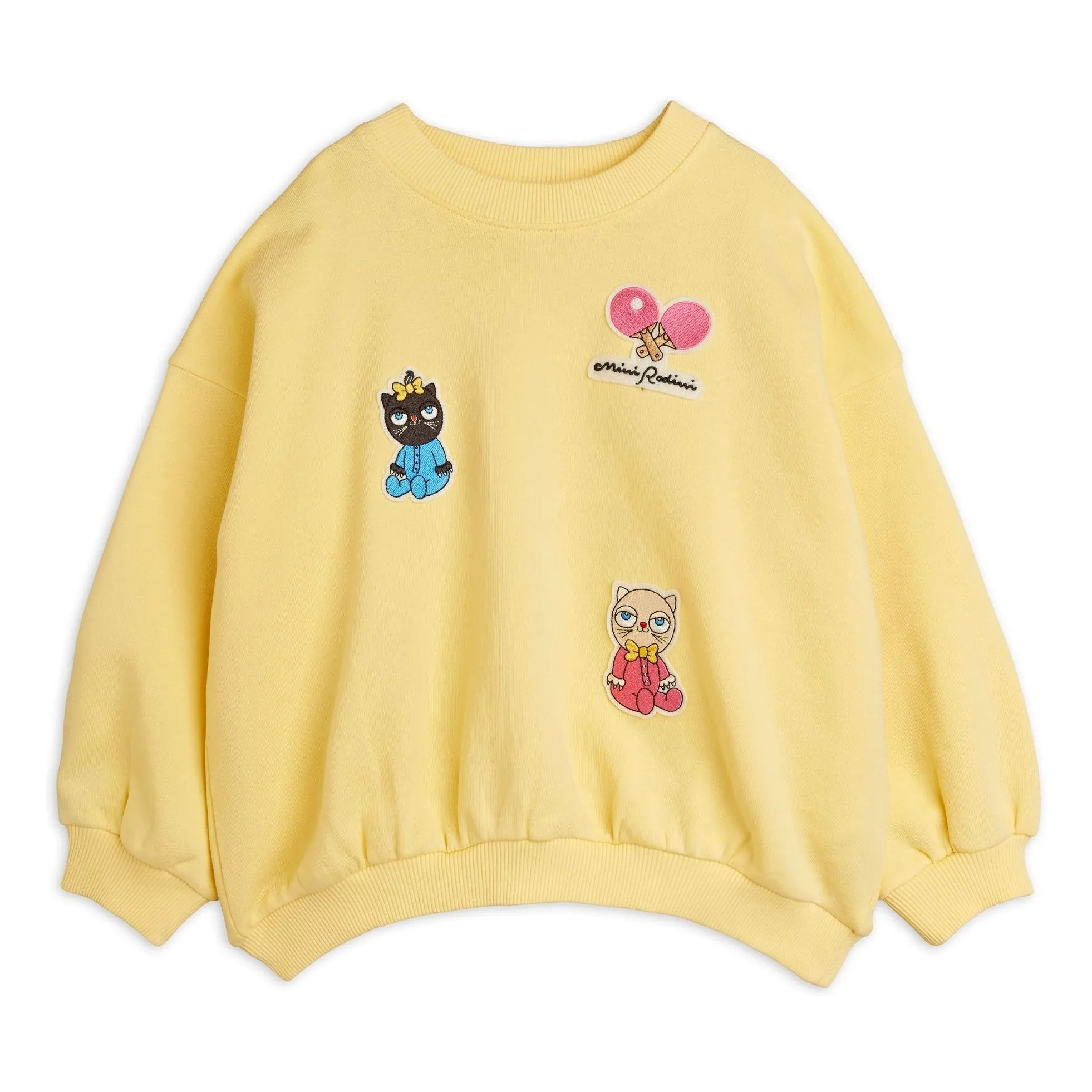 Sweatshirt Patches Tiere Bio-Baumwolle | Gelb | Smallable