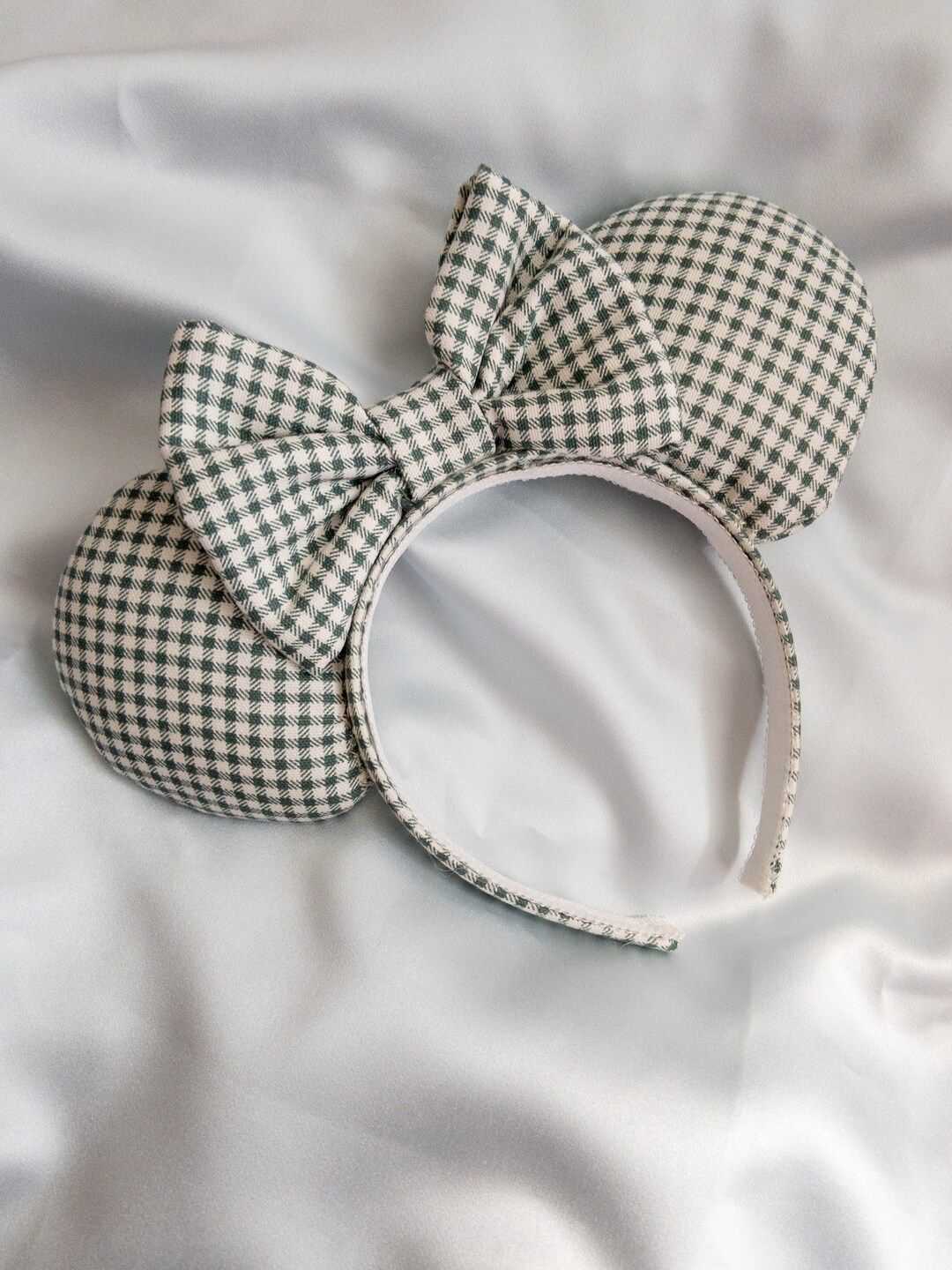 Gingham Green mouse ears - Gingham minnie ears | Etsy (US)