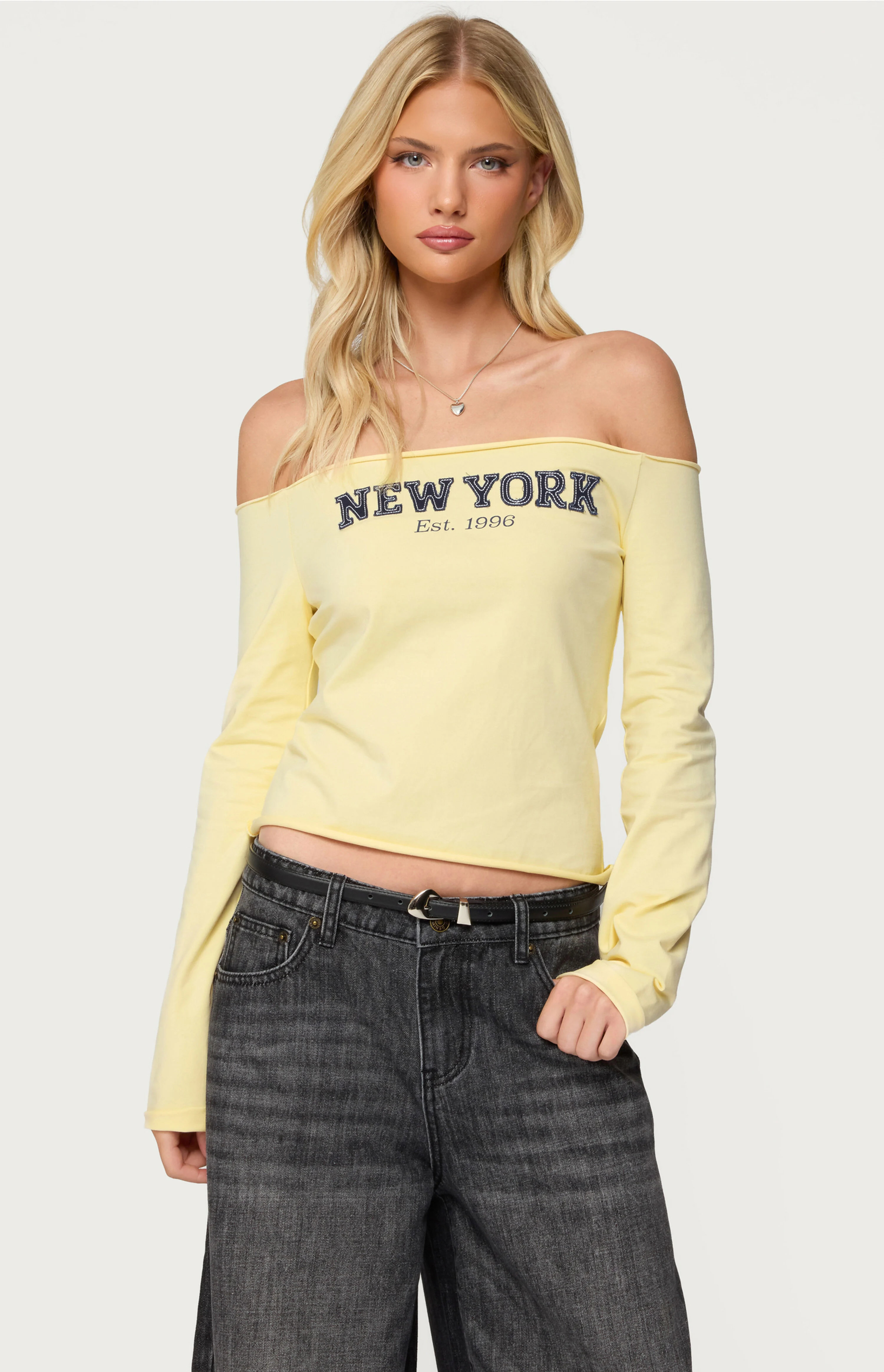 Edikted New York Babe Off Shoulder Top | PacSun