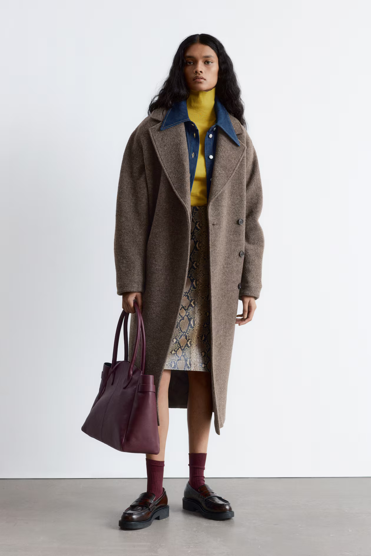 Voluminøs ullfrakk med belte | H&M (FR, IT, ES, PT, BE)