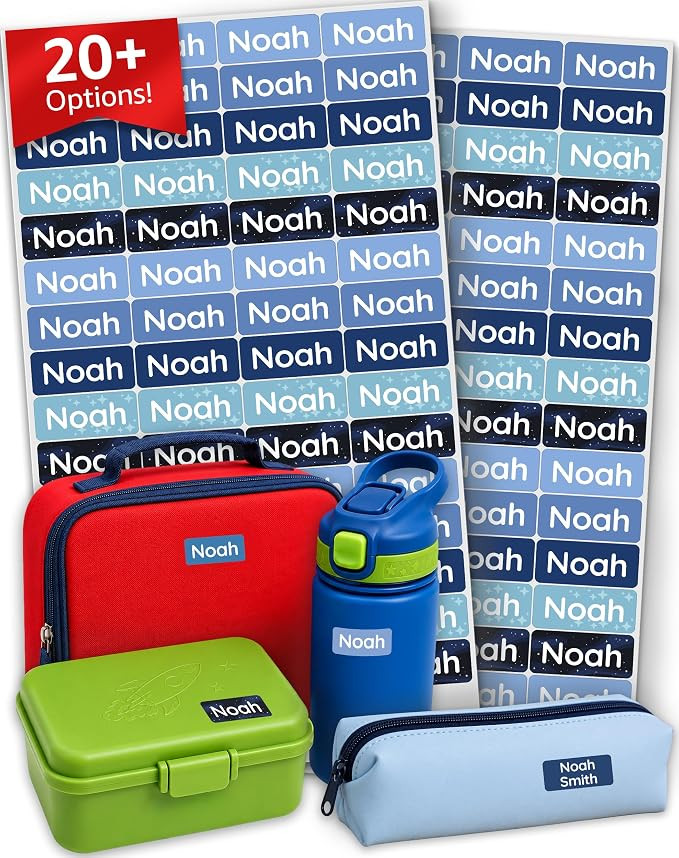 Personalized Universal Name Labels for Kids & Adults - Dark Blue[70pcs] - Waterproof Name Sticker... | Amazon (US)