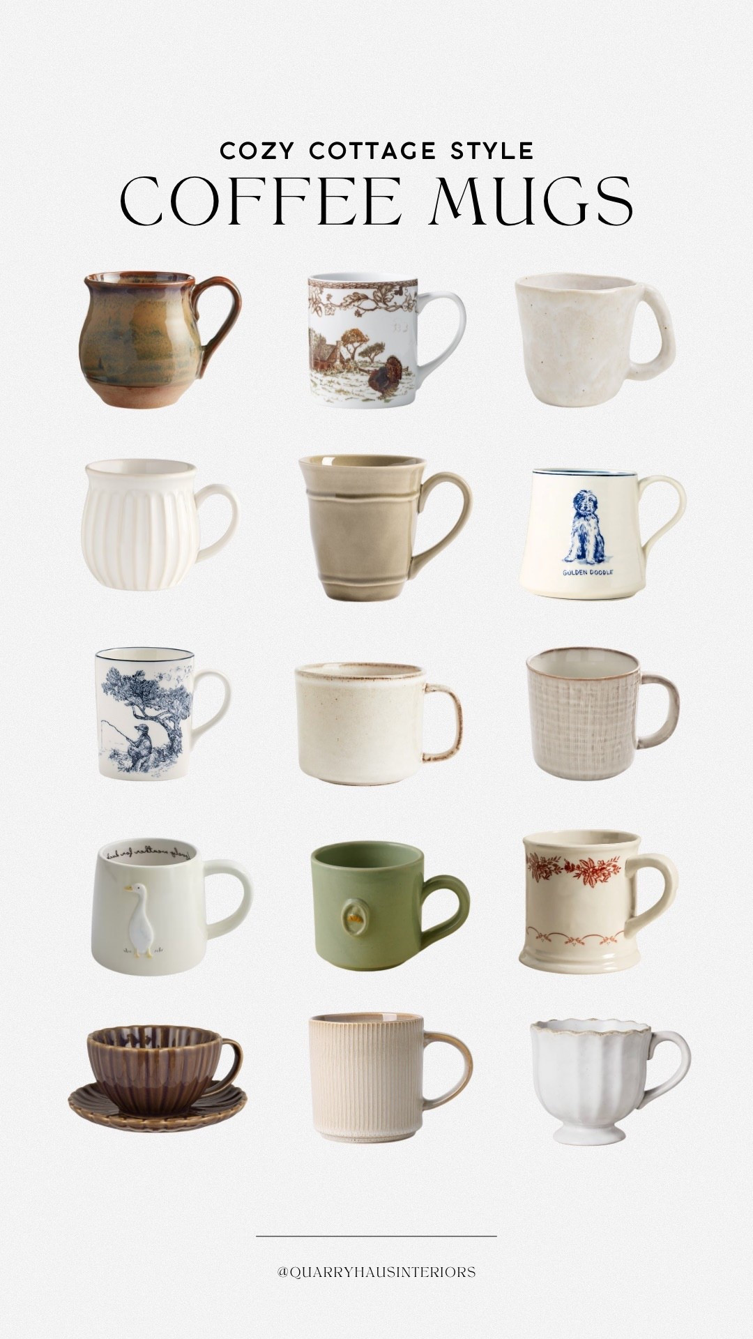 The temps in Iowa are FINALLY feeling like fall, and there’s nothing better than curling up with a cozy cup of coffee in the morning! 

Here is a roundup of some of my favorite cottage style mugs, including budget friendly finds starting at $5.67!

#LTKFindsUnder50 #LTKSeasonal #LTKHome