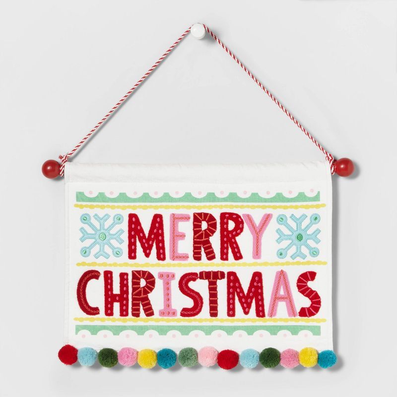 11.5" Merry Christmas Flag White - Wondershop™ | Target