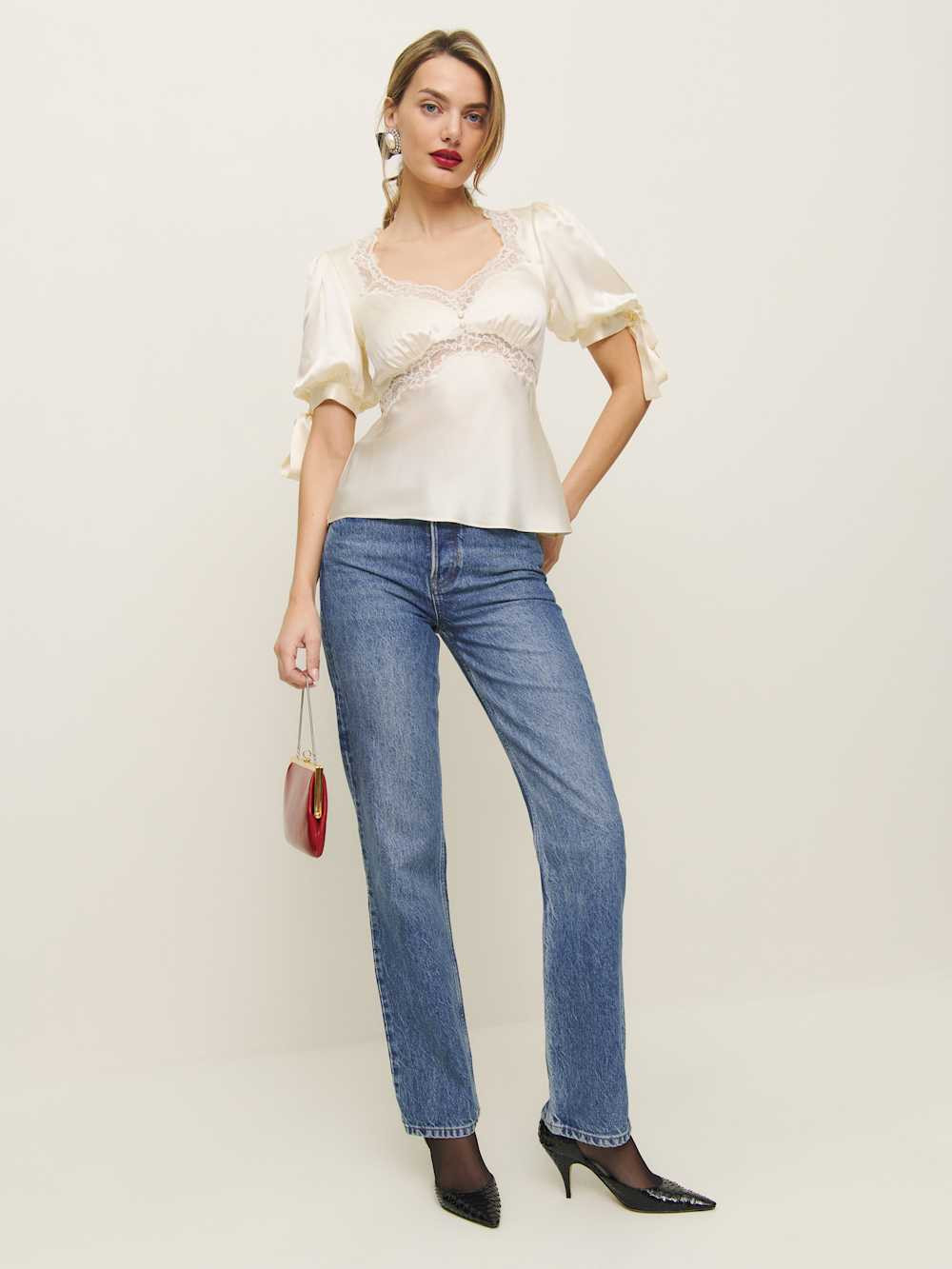 Dolly Silk Top | Reformation (Global)