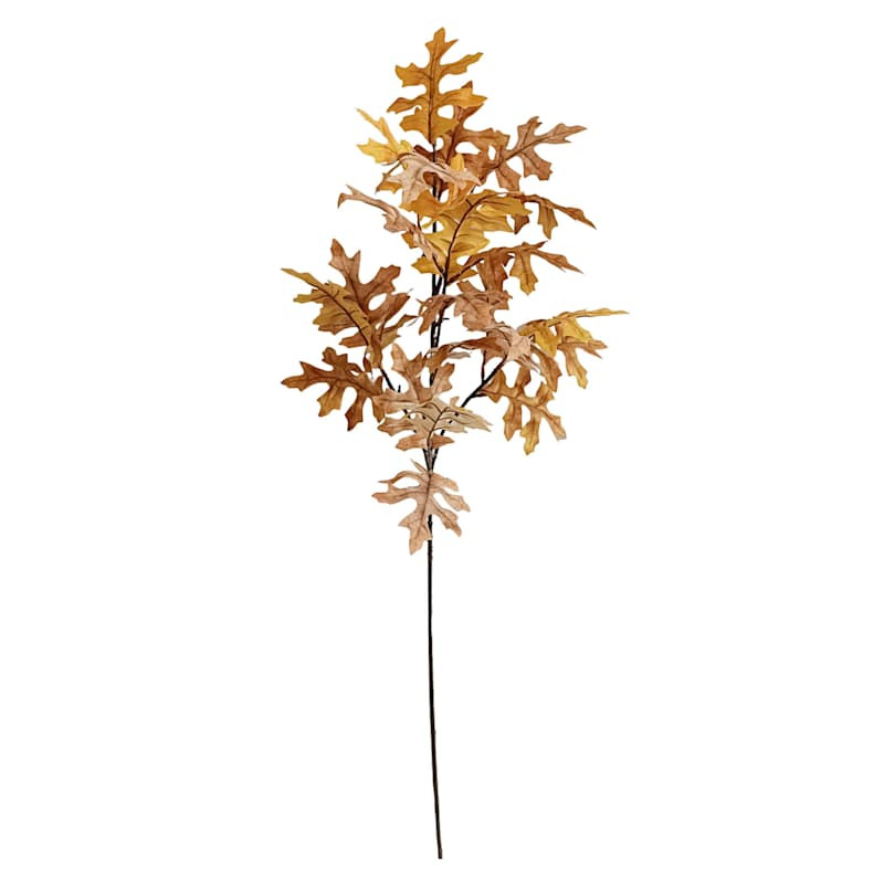 Yellow Oak Leaves Stem, 36" | At Home