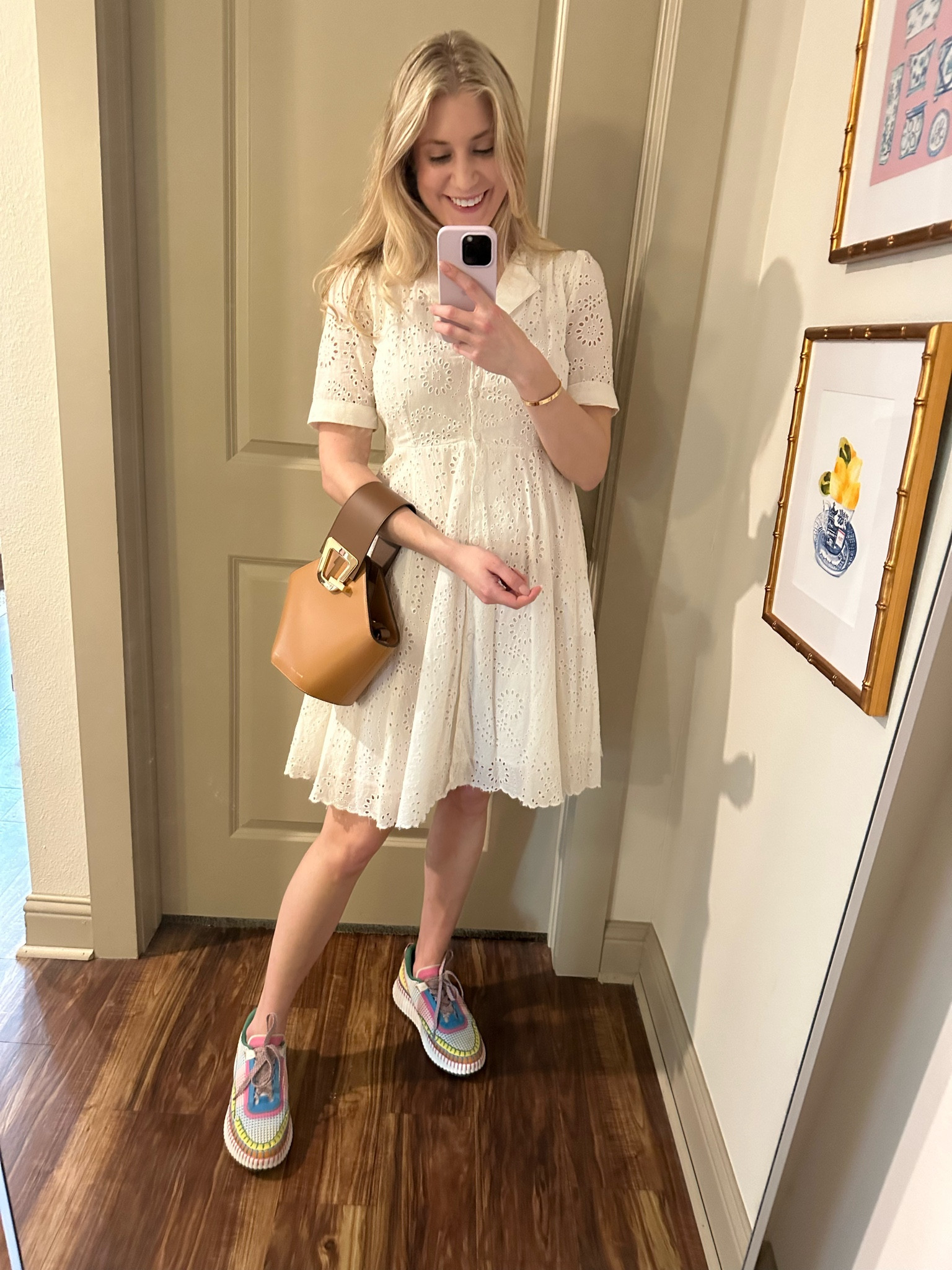 I am so in love with the Chloe Naama sneakers! They are the perfect pop to any ourfit! I linked my exact pair and wearing a size 8, fit tts! 