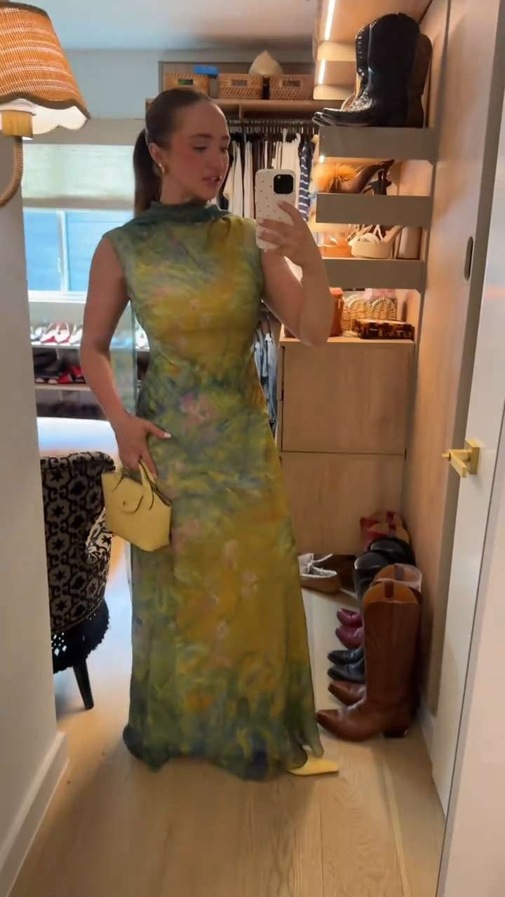off to a bridal shower & i am obsessed with the pattern of this dress! ✨🌸🌱

spring dress
summer dress
wedding guest dress
vacation outfit look 

 #LTKgrwm #LTKootd #LTKWedding