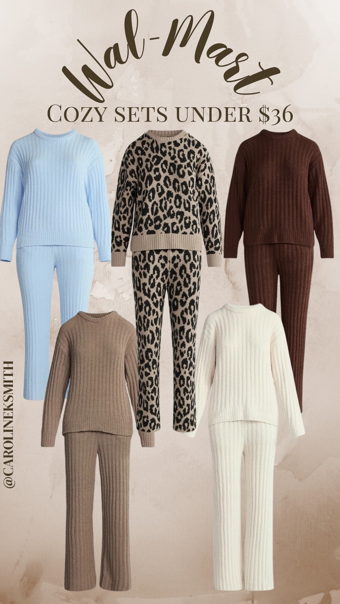 Walmart cozy sets under $36



Ribbed set, barefoot dreams look alike, look for less, comfy, cozy style 

#LTKFindsUnder50 #LTKSeasonal #LTKStyleTip