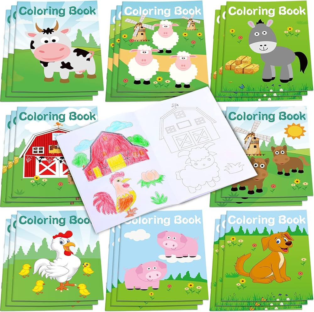24 Pcs Mini Coloring Books Bulk for Kids Party Favor Set DIY Art Drawing Activity Book for Unicor... | Amazon (US)