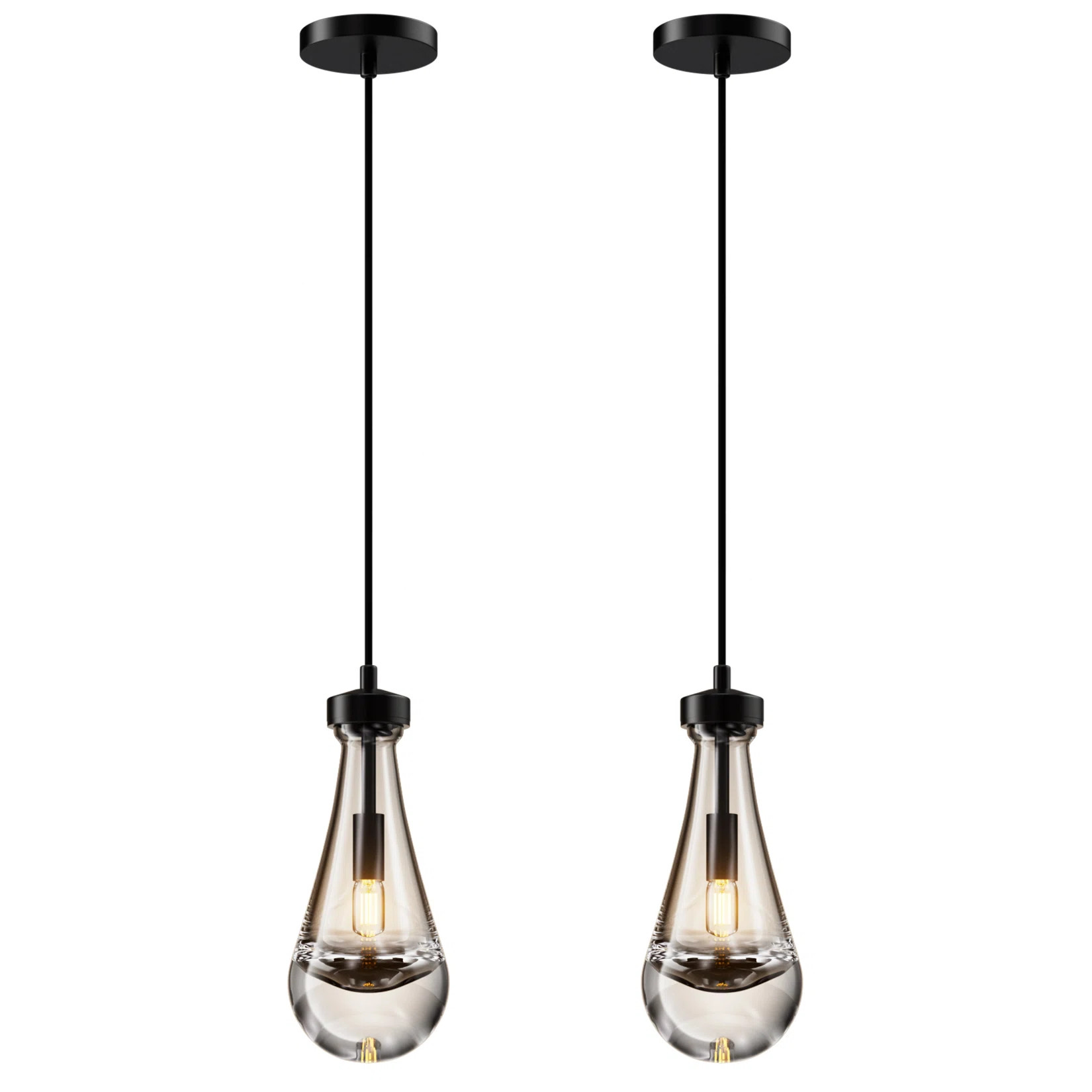 Pleasant Plains 2 - Light Luxury Raindrop Pendant (Set of 2) | Wayfair North America