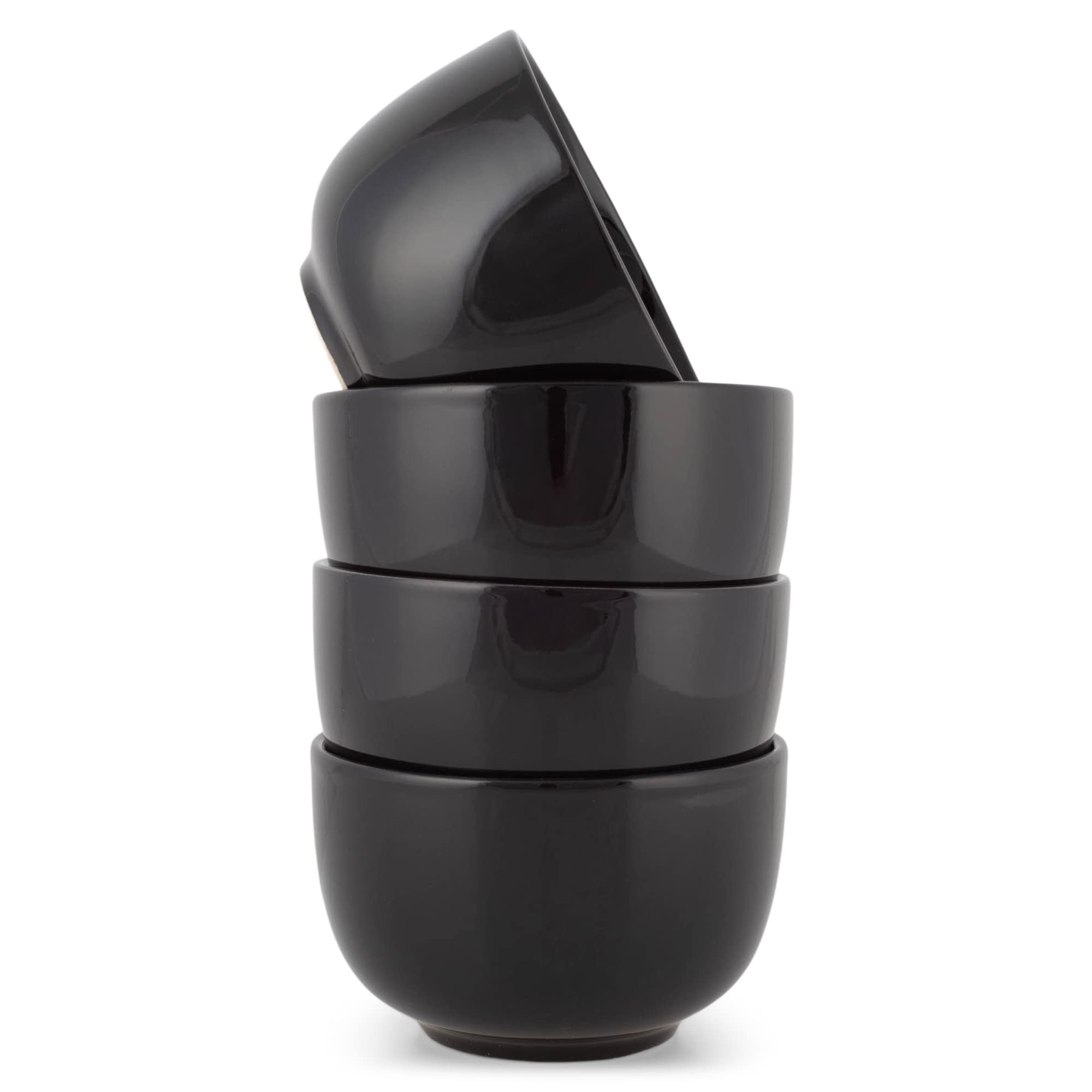 Elanze Designs Bistro Glossy Ceramic 4 inch Cute and Small Dessert Bowls Set of 4 - Perfect for E... | Amazon (US)