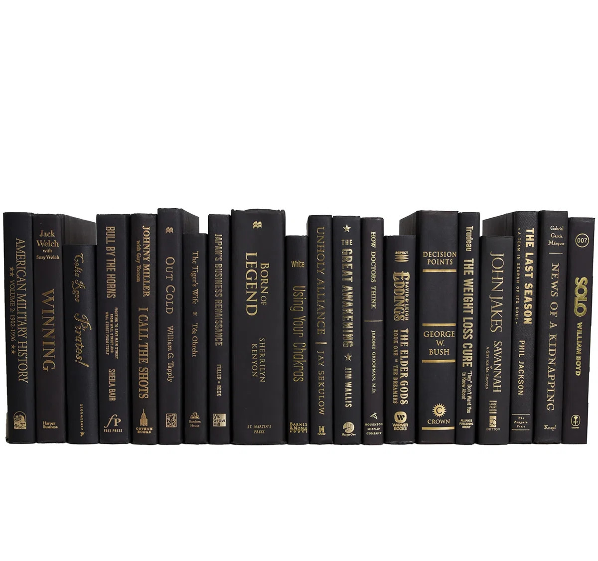 Decorative Books - Onyx & Gold Books - Black Books by the Foot | Wayfair North America