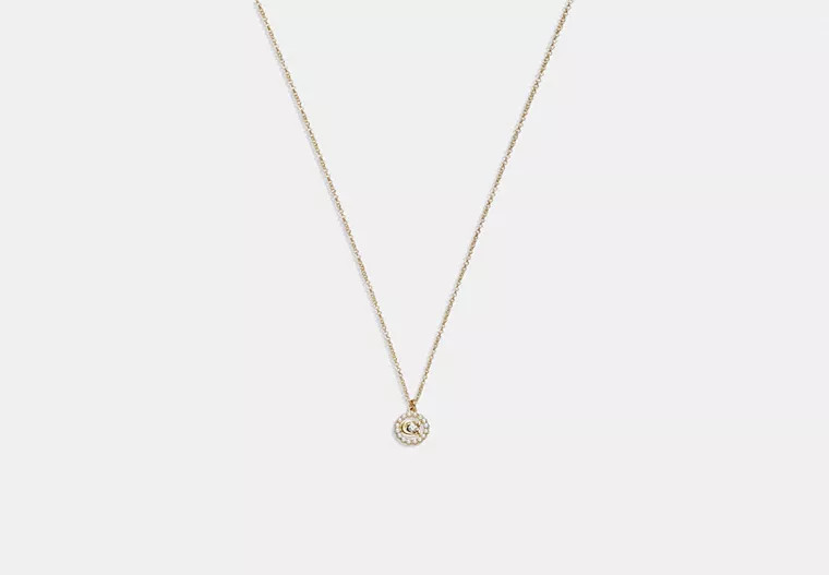 Signature Crystal Pearl Pendant Necklace | Coach (US)