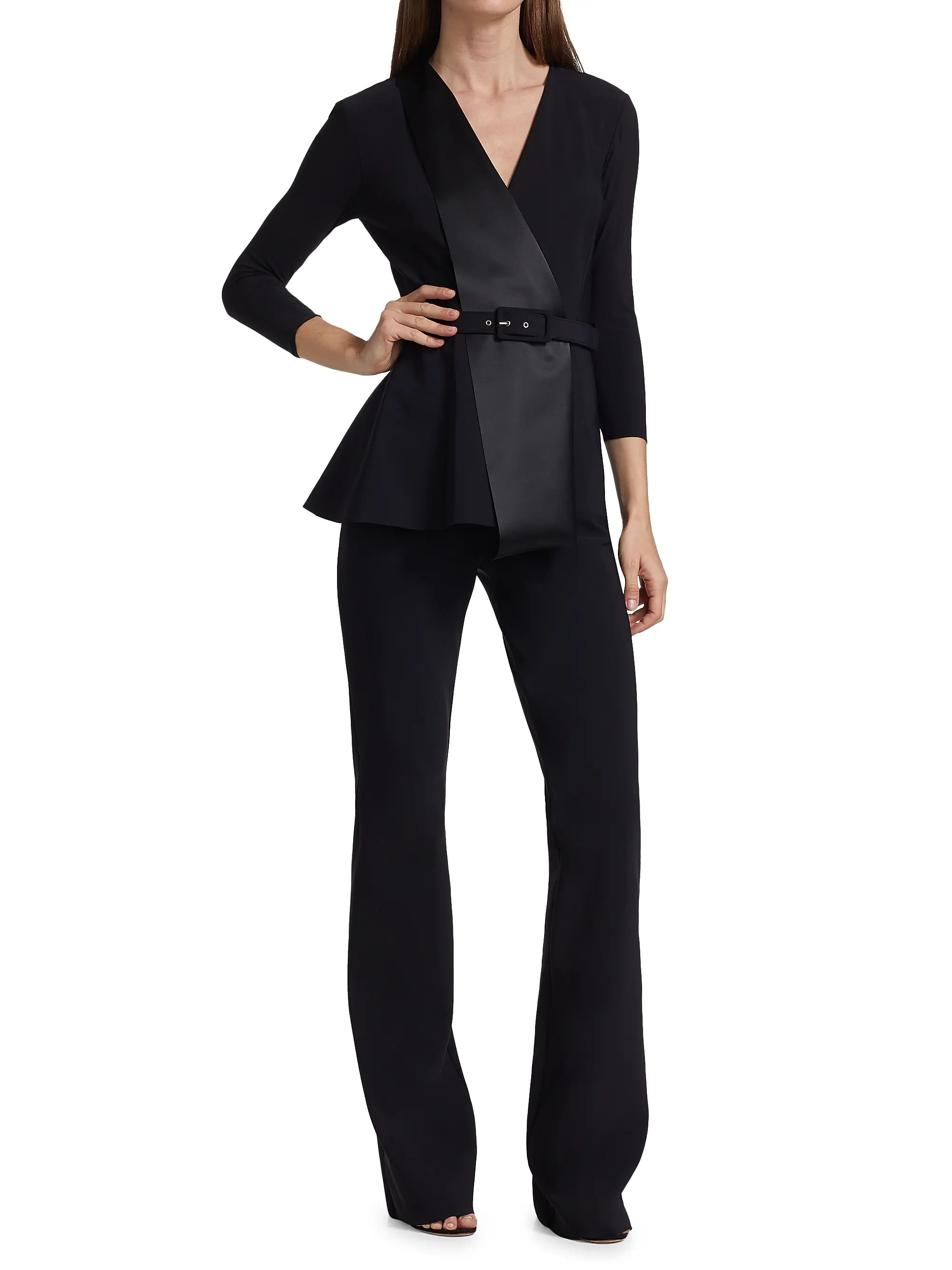 Kerolyn Jersey Flare-Leg Jumpsuit | Saks Fifth Avenue