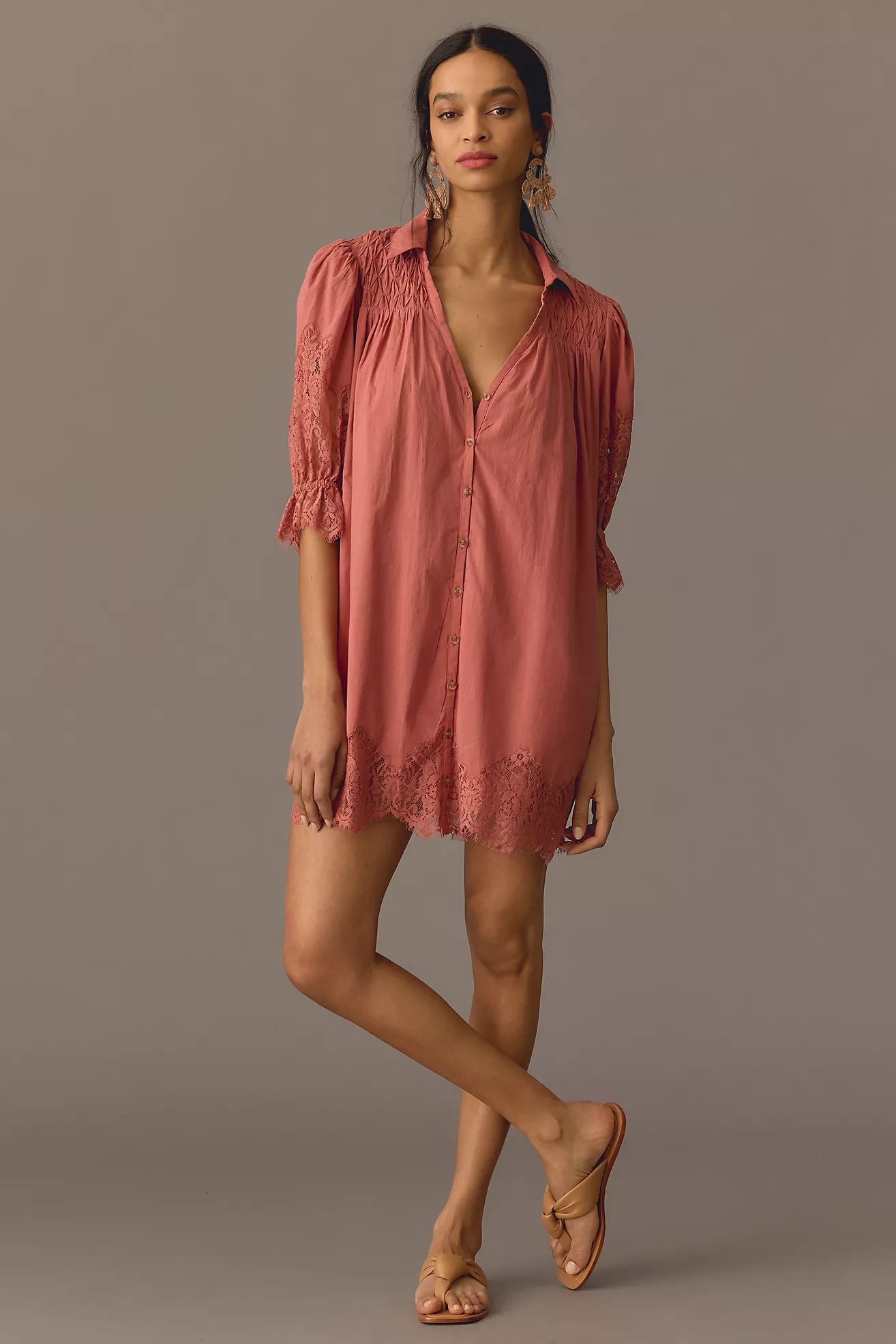 By Anthropologie Lace Tunic Dress | Anthropologie (US)
