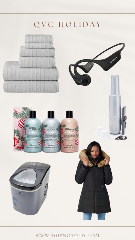 QVC Holiday Finds | Womens Gift Guide | Ice Maker | Towel Set | Headphones | Womens Coat | Cordless Vacuum | Philosophy Bath Set | Gifts for Co-Workers | Christmas Gifts 

#LTKGiftGuide #LTKHoliday #LTKSeasonal