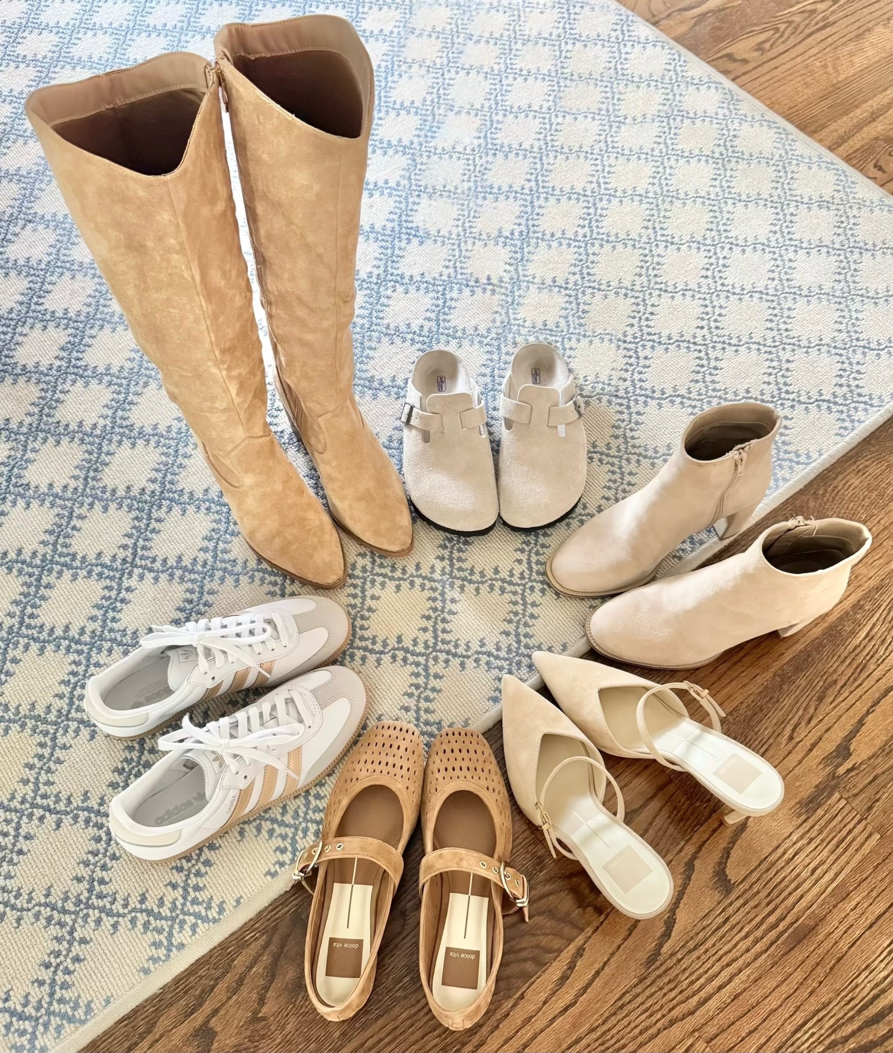 Women’s Birkenstock Boston soft footbed. Adidas Sambas. Suede tall boots. Women’s Mary Jane flats. Suede heels.

#LTKFindsUnder100 #LTKWorkwear #LTKFindsUnder50