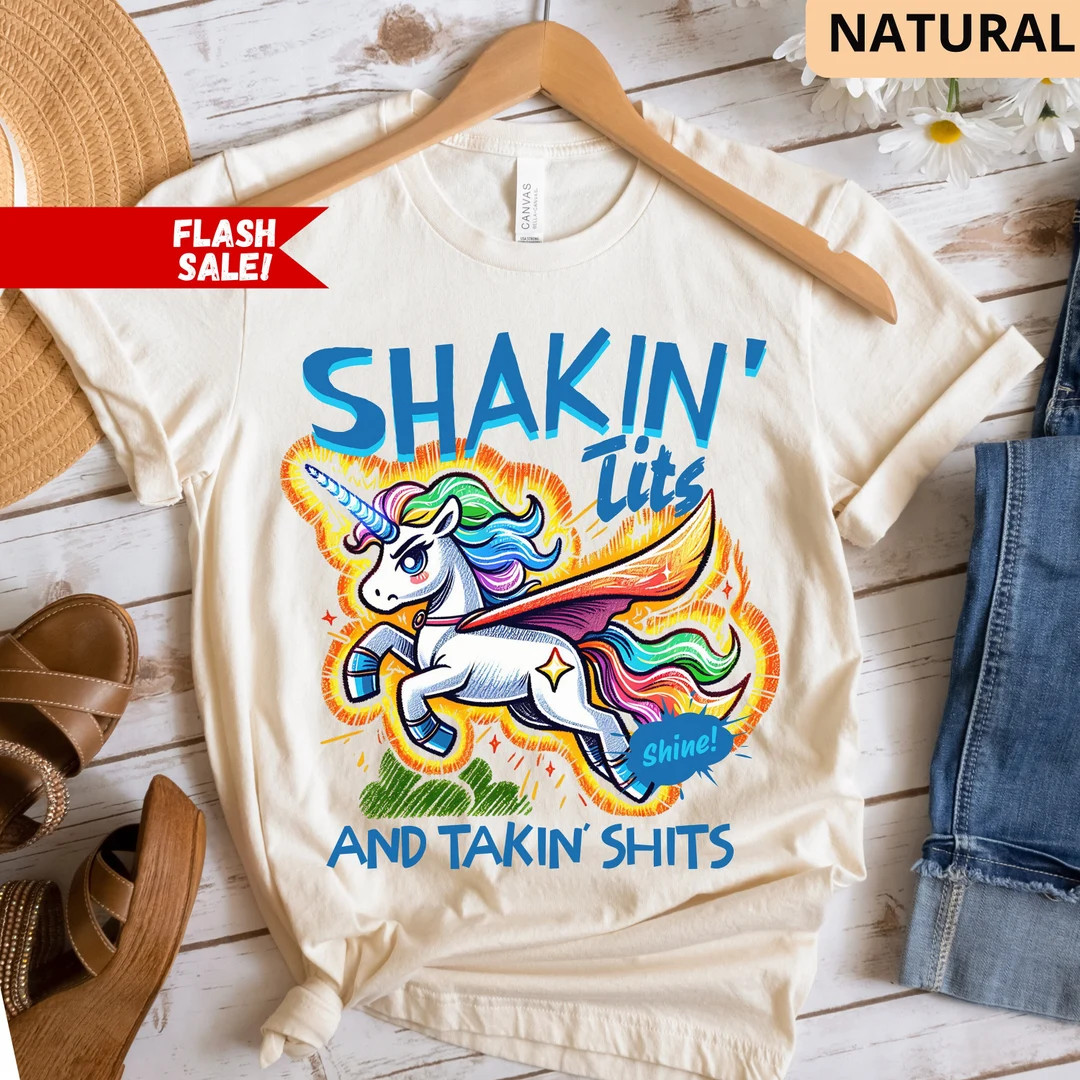 Shakin' Tits and Takin' Shits, Gag Gifts for Her, Matching Party Girl Shirt Funny Unhinged Shirt,... | Etsy (US)