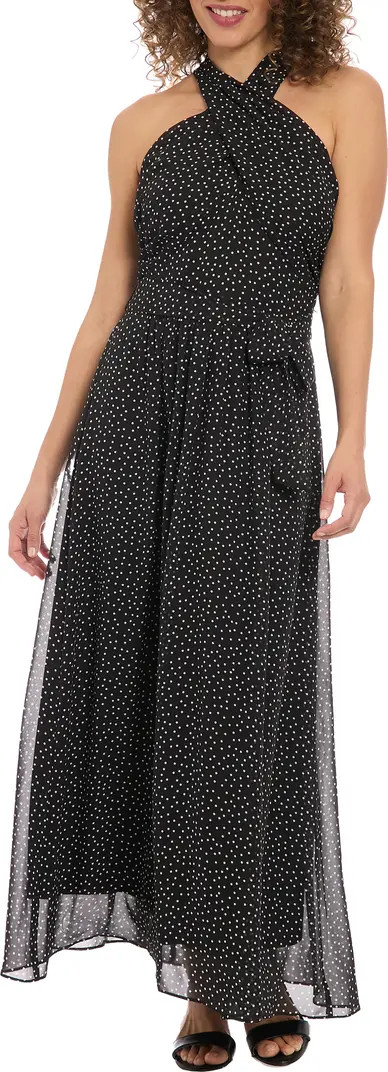 London Times Polka Dot Chiffon Maxi Dress | Nordstromrack | Nordstrom Rack