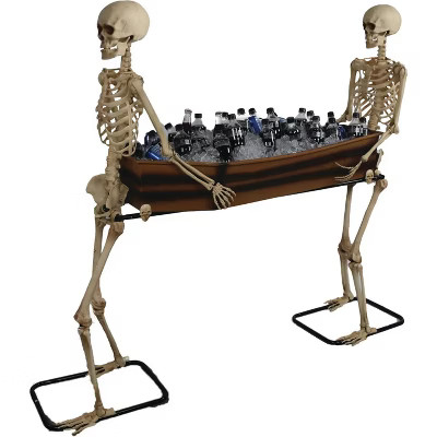 Poseable Skeletons Carrying Coffin Halloween Decoration, 68" x 17 1/2" | Target