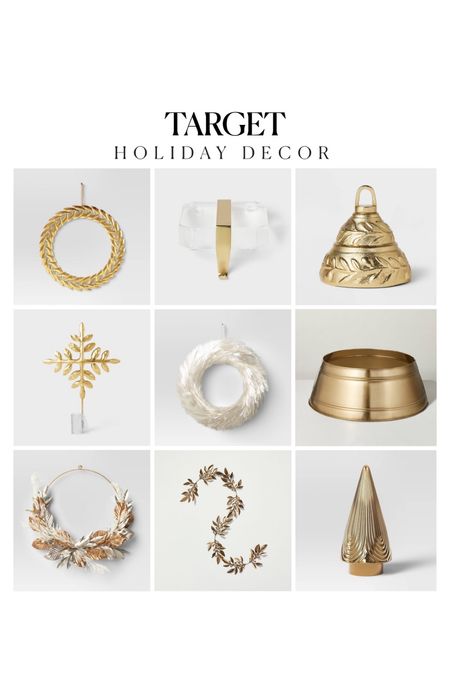 White and gold holiday decor from Target ✨ Christmas decor target threshold gold wreaths gold garland  

#LTKHoliday #LTKhome #LTKsalealert