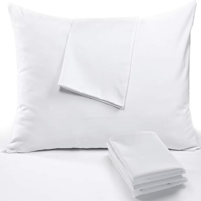 Niagara 4 Pack Pillow Protectors Standard 20x26 Inches Lab Certified Ultra Fresh Treated 100% Cot... | Amazon (US)