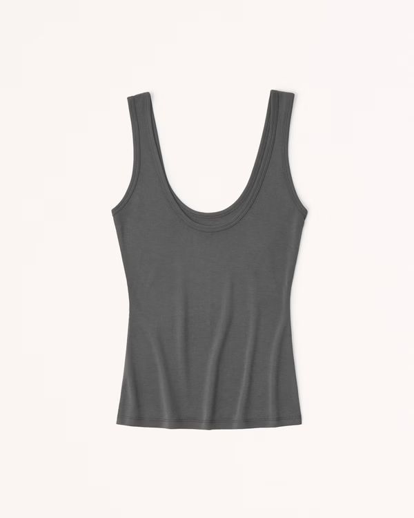 Elevated Rib Tuckable Scoopneck Tank | Abercrombie & Fitch (US)