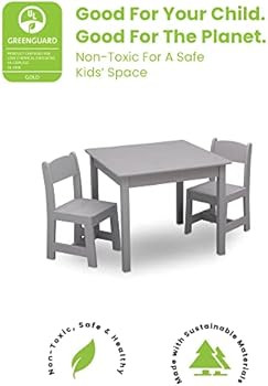 Delta Children MySize Kids Wood Table and Chair Set (2 Chairs Included) - Ideal for Arts & Crafts... | Amazon (US)