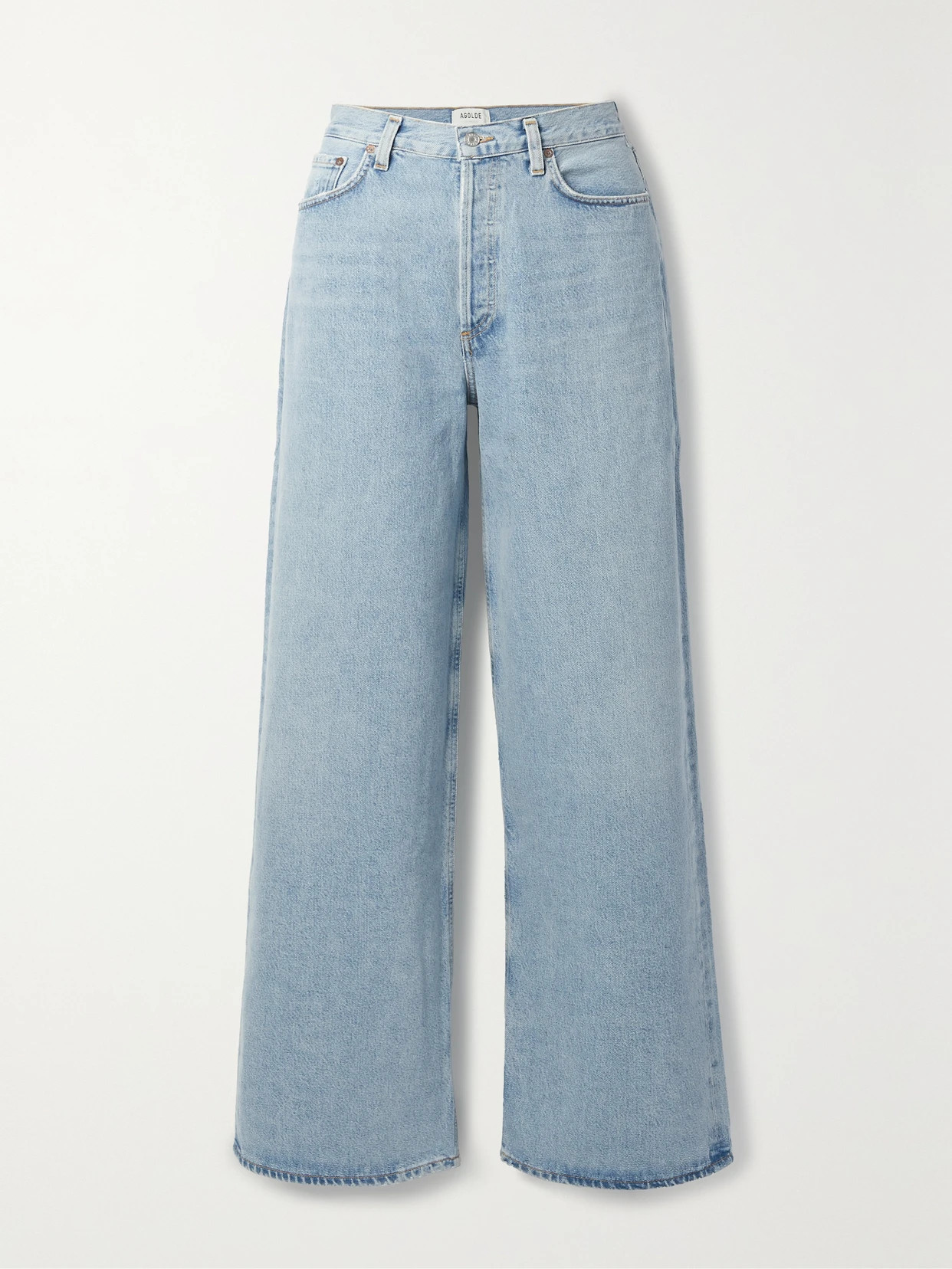AGOLDE - Baggy Low-rise Organic Jeans - Blue | NET-A-PORTER (US)