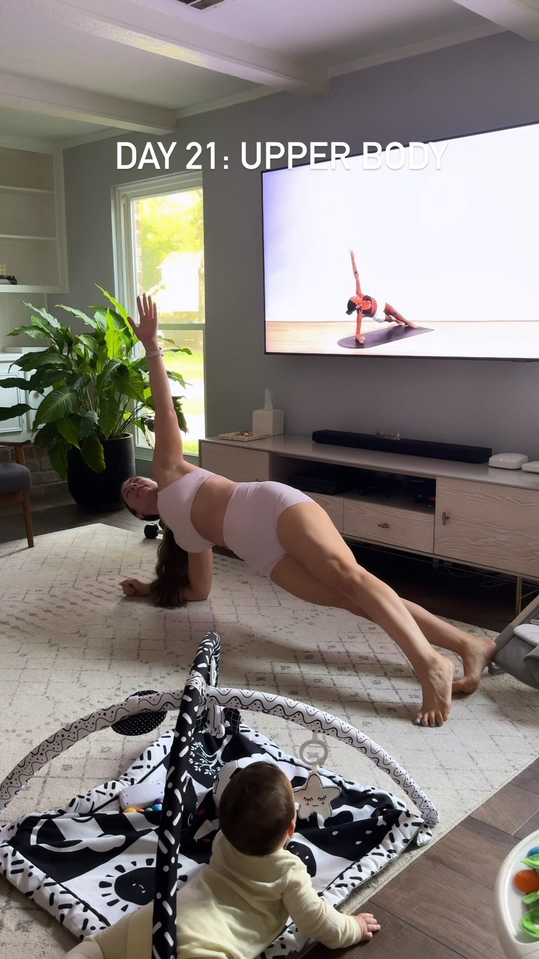 Pilates outfit 

Today we did a quick (20mins) upper body workout without weights.  Intense but doable!! 

#LTKmomlife #LTKfitnessgoals #LTKmorningroutine