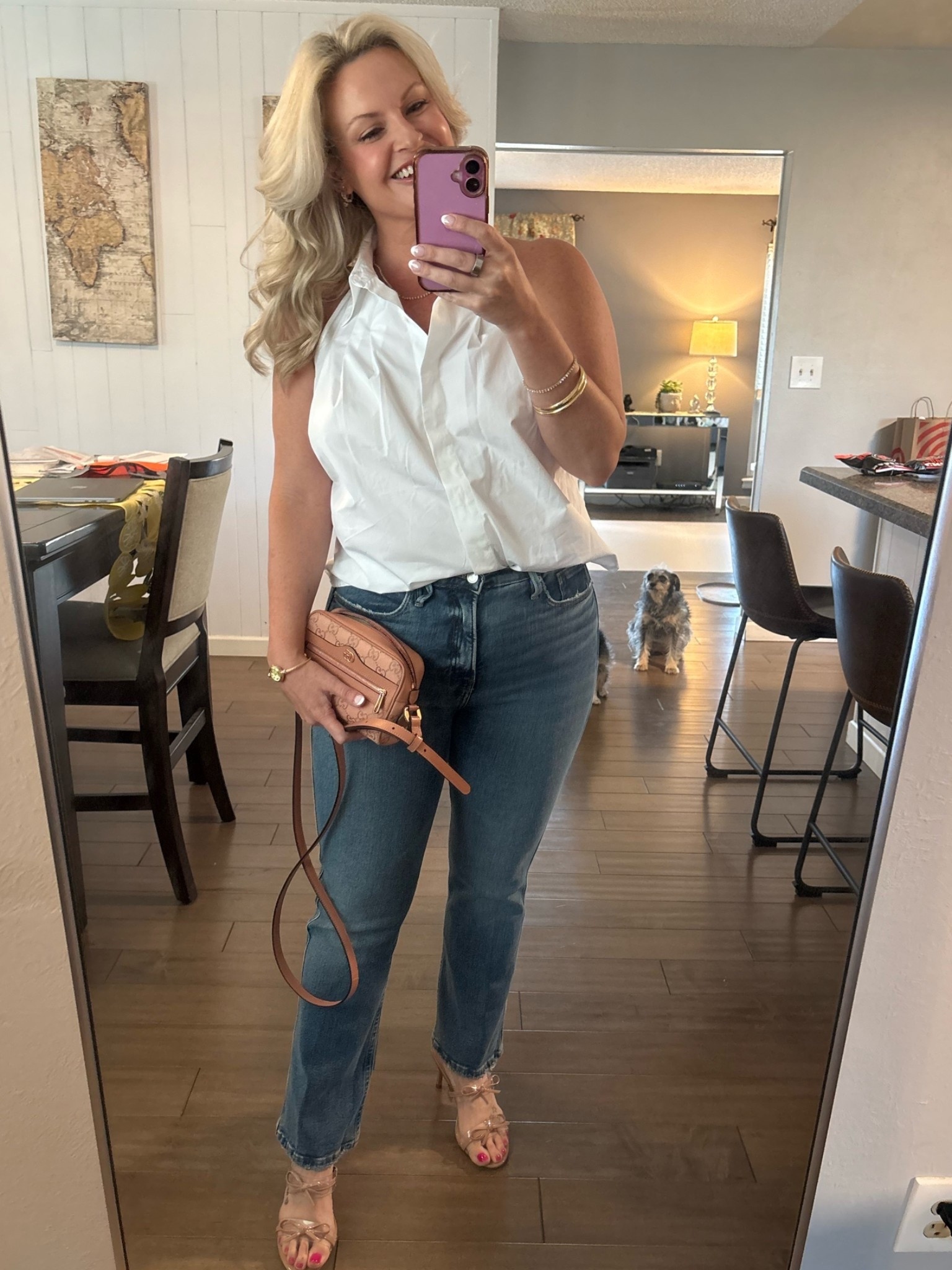 This @Target top is so classic in the front but party in the back! This will be a staple in my wardrobe and it's under $35!

Target Finds. Summer outfit 2026. Good American. New jeans. Classic outfit. Carolyn Bessett Kennedy inspired

#LTKdayinmylife #LTKootd #LTKgrwm

Comment SHOP below to receive a DM with the link to this post on my LTK ⬇ https://liketk.it/6cp1e

#LTKdayinmylife #LTKgrwm #LTKootd