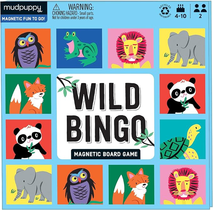Wild Bingo Magnetic Board Game from Mudpuppy - Colorful and Compact Game for Children 4+, Two Pla... | Amazon (US)