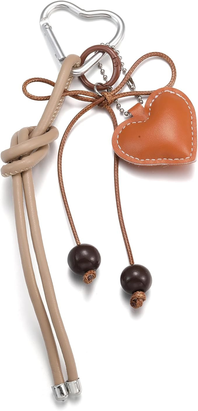 Nylon Rope Keychain Leather Bag Charms for Handbags Purse Charms for Women Cute Keychains for Bac... | Amazon (US)