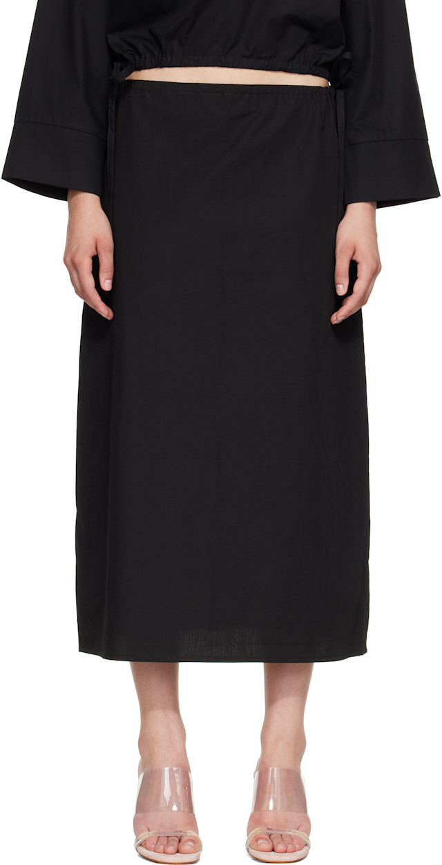 Brooke Callahan - Black Column Maxi Skirt | SSENSE