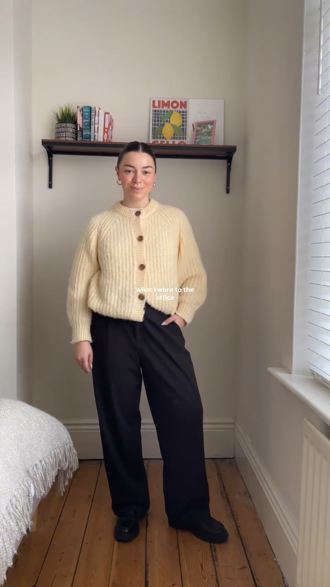 ootd office edition 🌻

cardigan @tuclothing 
trousers @uniqloeurope 
shoes @zara 
socks @calzedonia 

#officeoutfits #ootdinspo #outfitinspo #springoutfitideas #stylingideas 
colourful outfits, dopamine dressing, everyday outfits