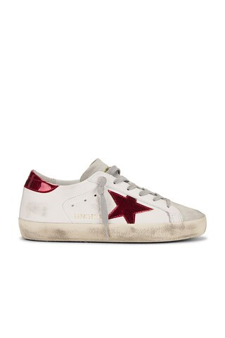 Golden Goose Super Star Sneaker in White, Red, & Ice from Revolve.com | Revolve Clothing (Global)