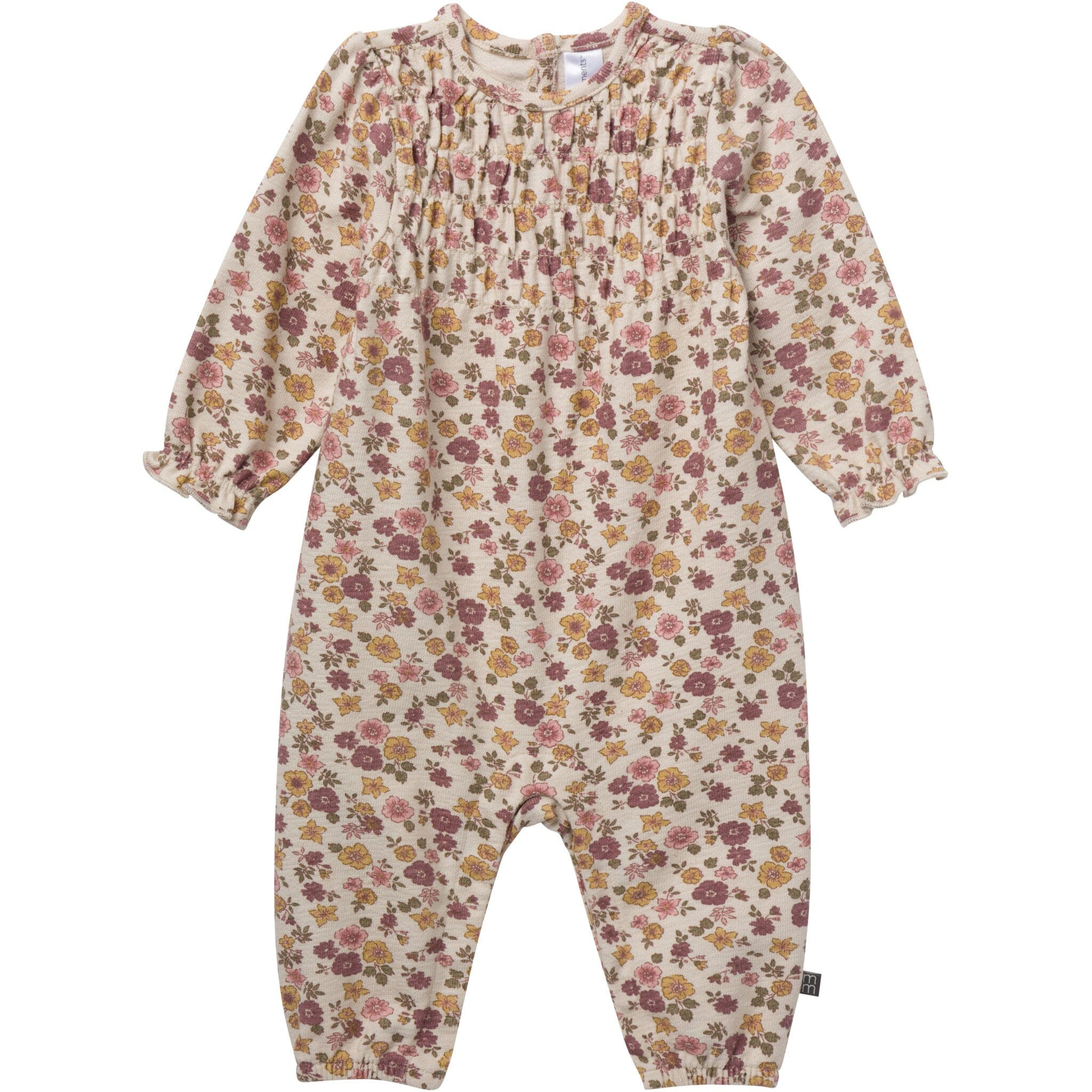 Baby Girls Rainy Day Floral Smocked Long Leg Romper | Gerber Childrenswear