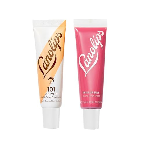 Lanolips Lip Hydration Duo – Tinted Lip Balm Rhubarb (0.44 oz) + 101 Multipurpose Ointment Coconutter (0.35 oz) – Nourishing Lip Care with Natural Aussie Lanolin | Amazon (US)