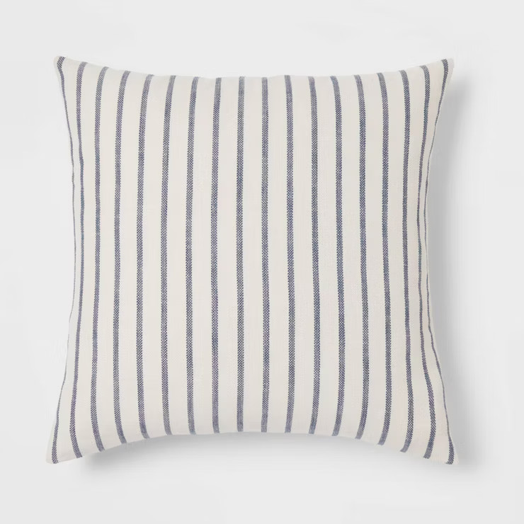 Oversized Cotton Striped Square Throw Pillow - Threshold™ | Target