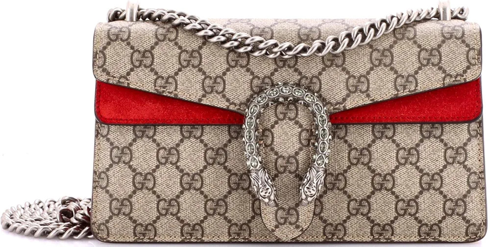 Amazon.com: Gucci, Pre-Loved Dionysus Bag GG Coated Canvas with Crystal Embellished Metal Small, ... | Amazon (US)