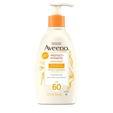 Aveeno Protect + Hydrate Body Sunscreen Lotion SPF 60 12.0 fl. oz | Walmart (US)