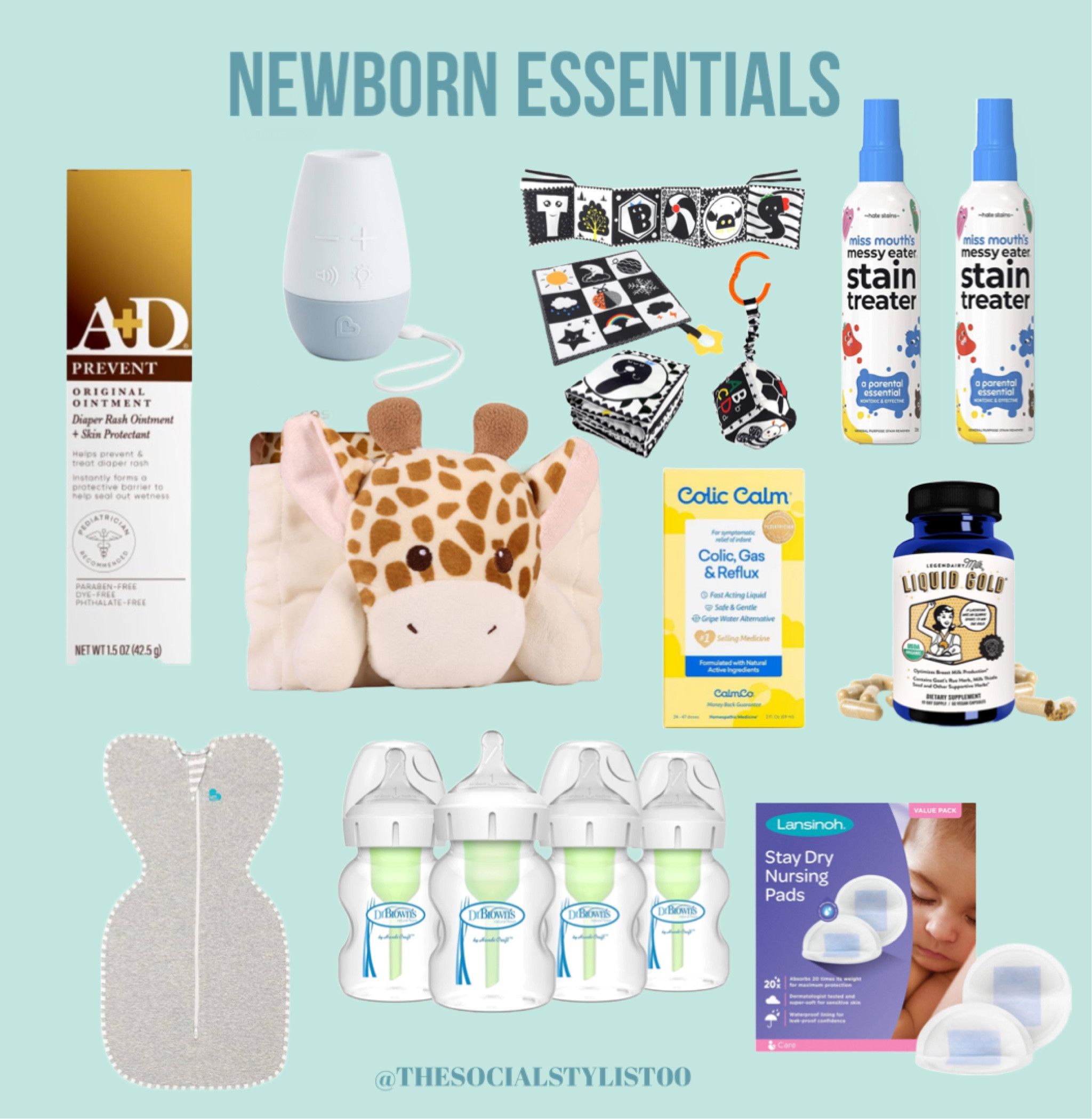 Newborn Essentials 

Baby must haves, new baby, new mom, newborn must haves, colic, bottles, swaddle, lactation, first time mom 

#LTKbaby #LTKbump #LTKkids