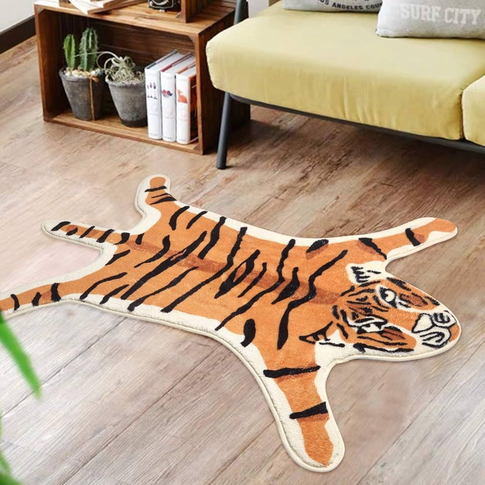 LIVEBOX Kids Bedroom Rug Tiger Area Rug 36’’x45.5’’ Personalized Soft Playroom Rug Plush ... | Amazon (US)